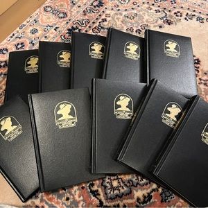 VINTAGE Set of 10Harcover Leatherbound Agatha Christie Mysteries